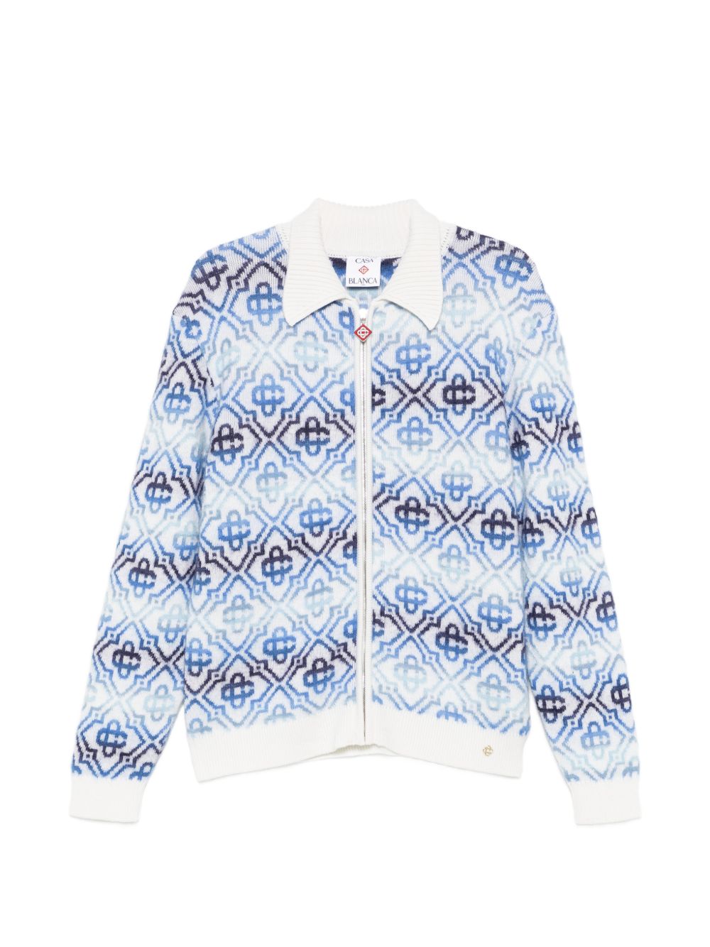 zip-up cardigan
