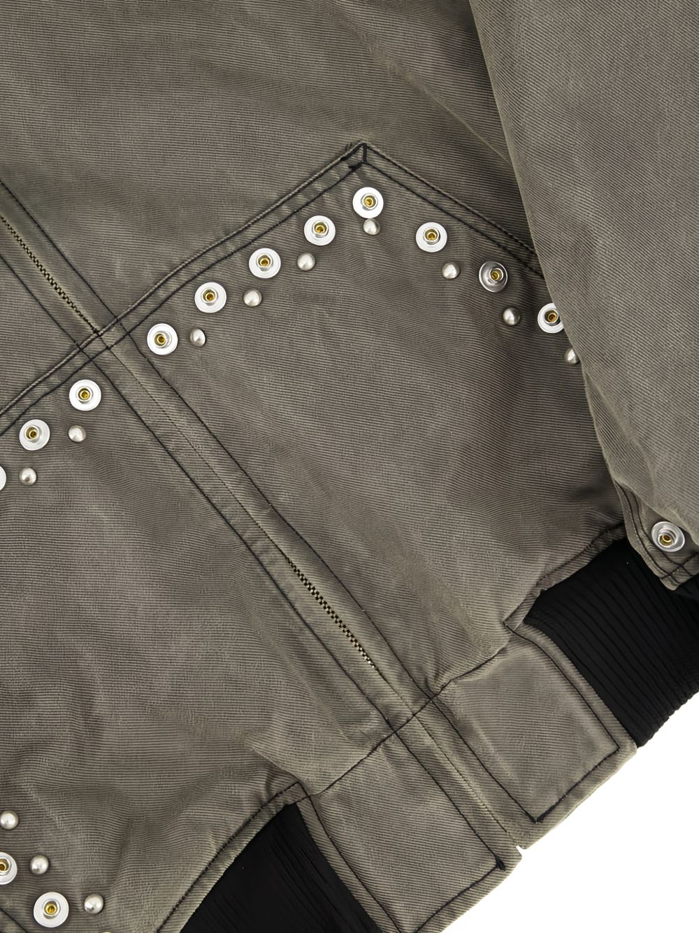 studded hooded jacket