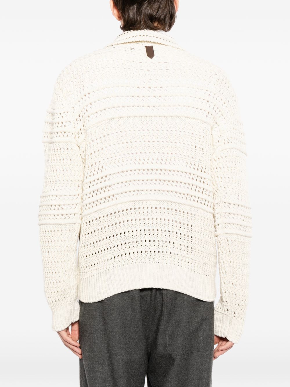 zip knitted cardigan