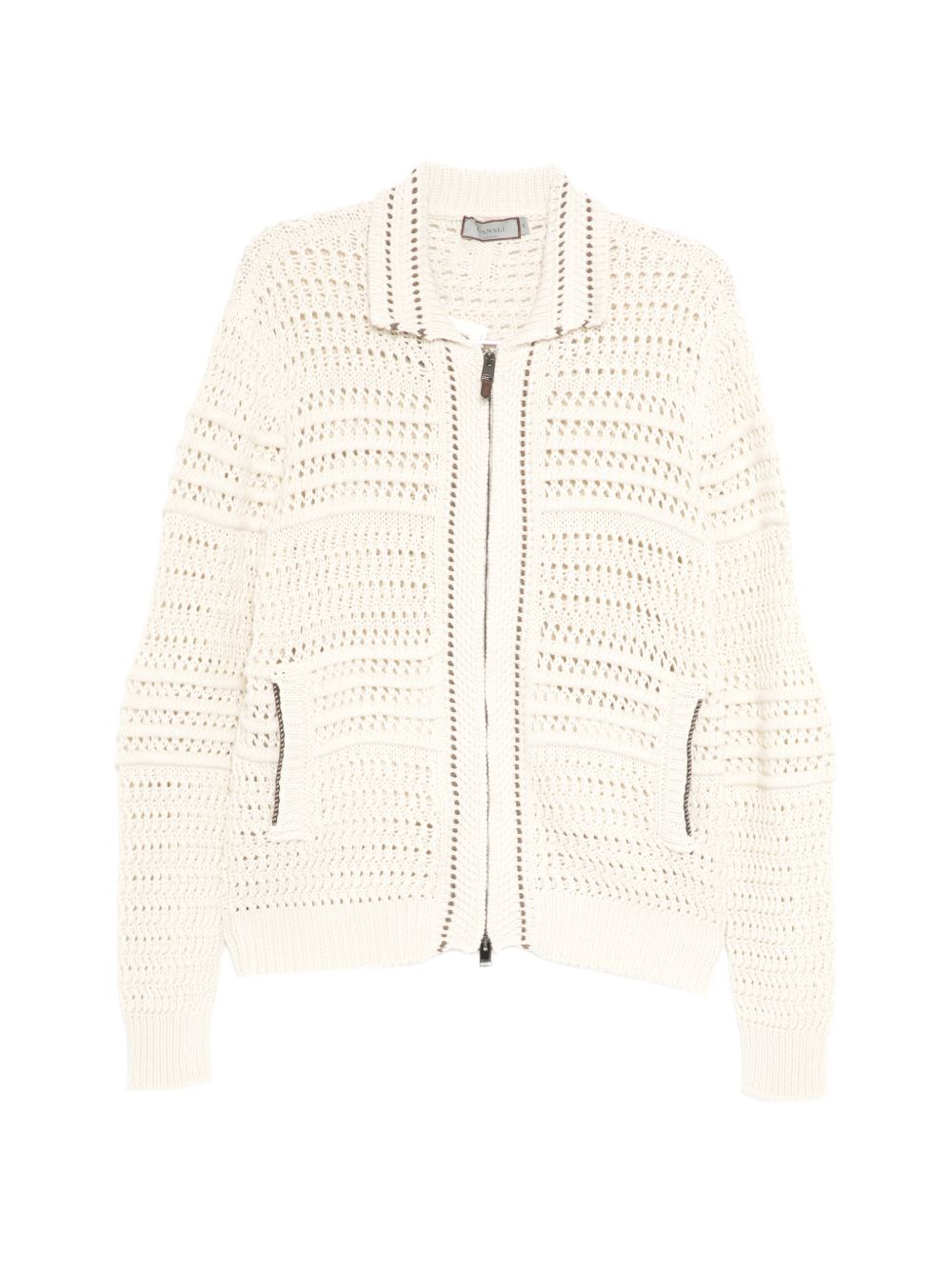 zip knitted cardigan