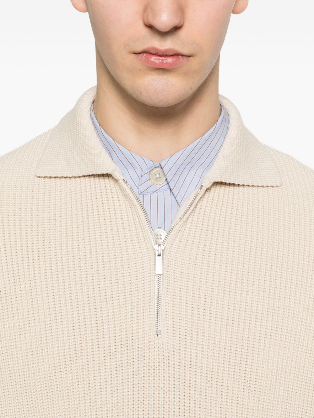 half-zip polo sweater