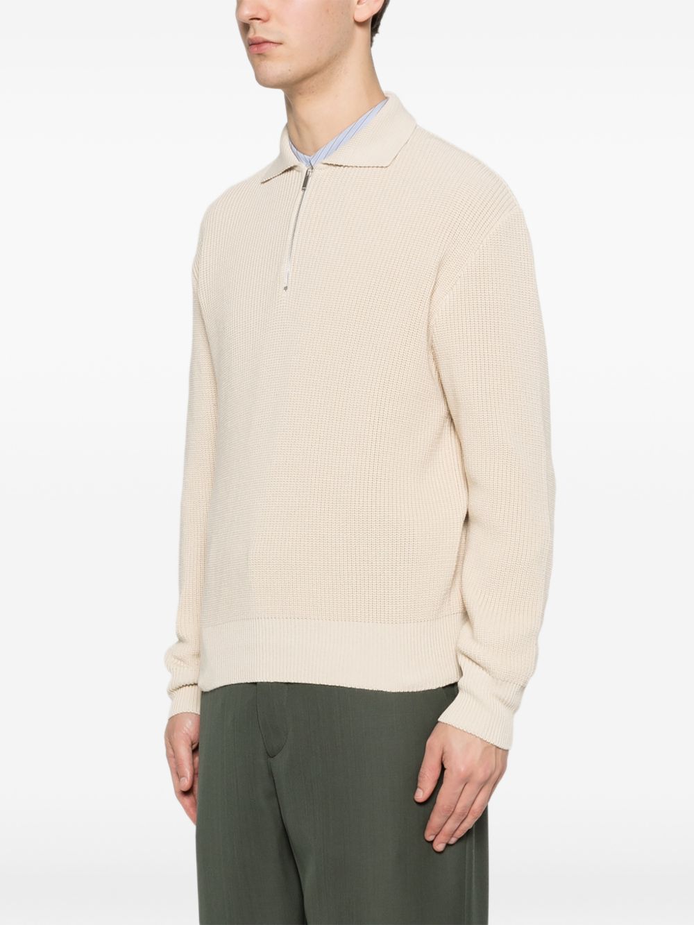 half-zip polo sweater
