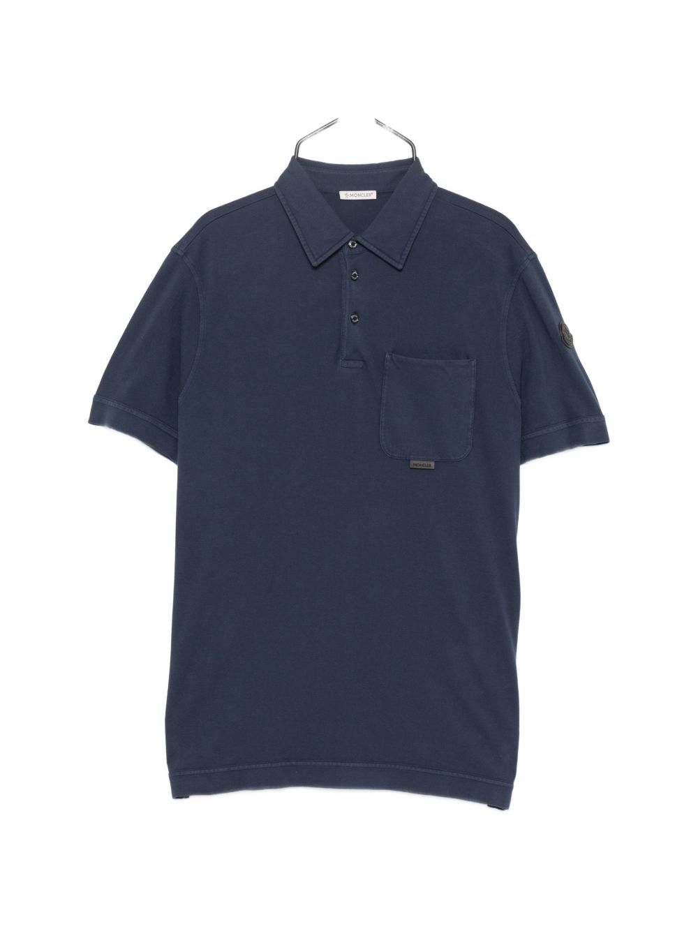 leather logo cotton polo shirt