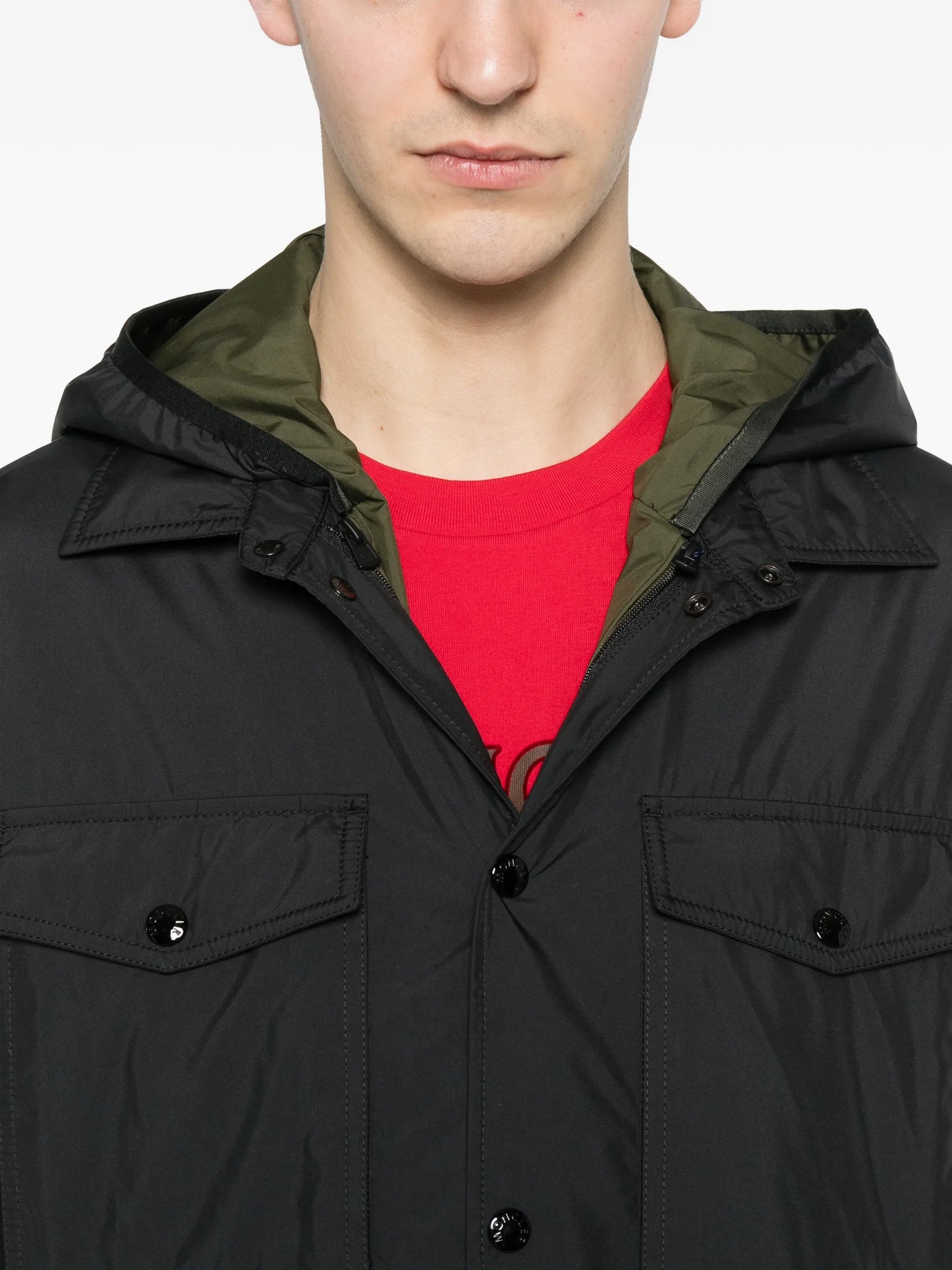 Removable-Lining Hooded Jacket Reversible