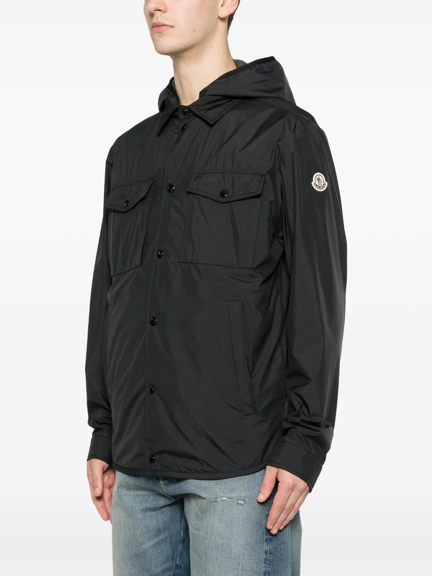 Removable-Lining Hooded Jacket Reversible
