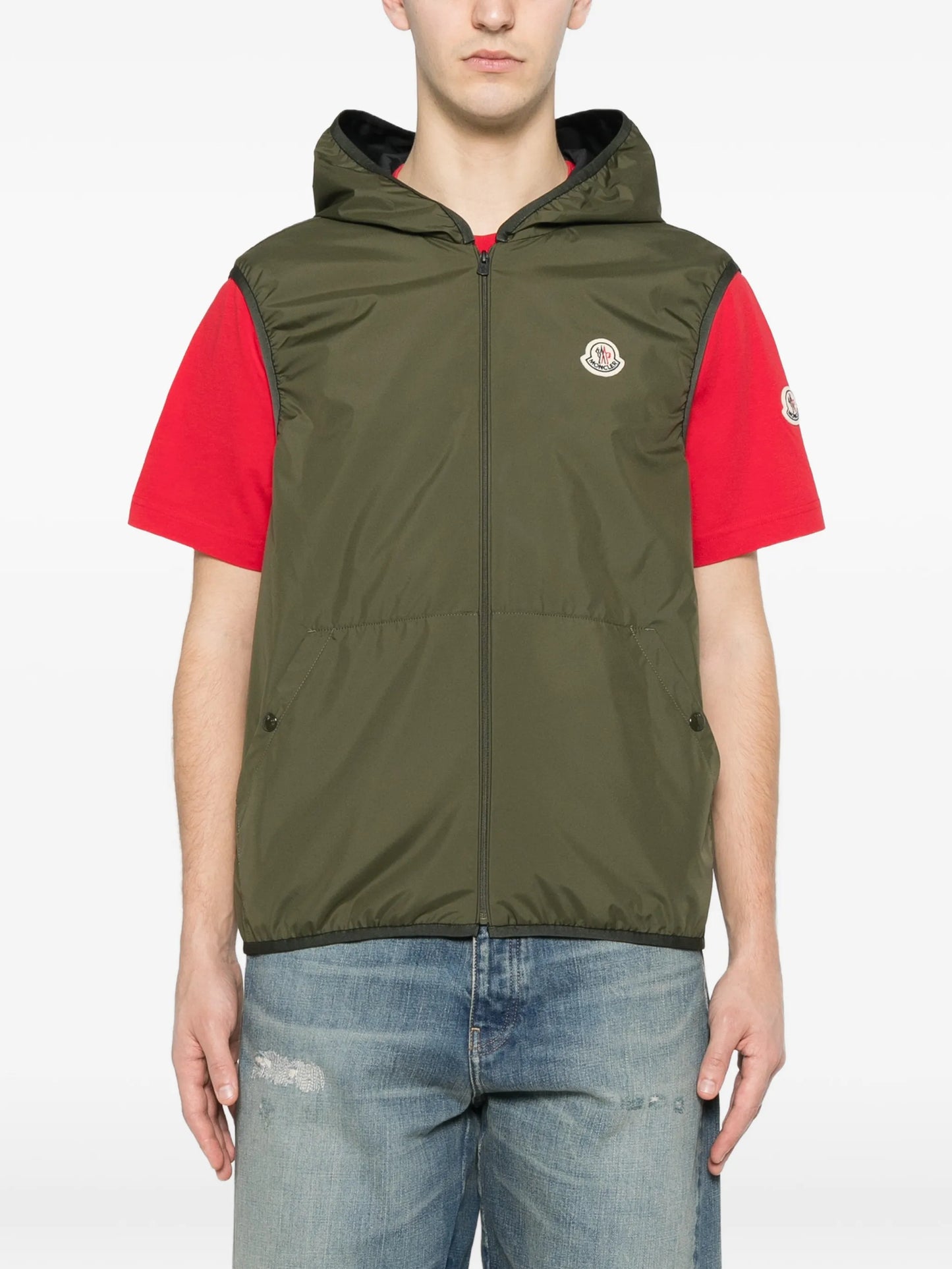 Removable-Lining Hooded Jacket Reversible