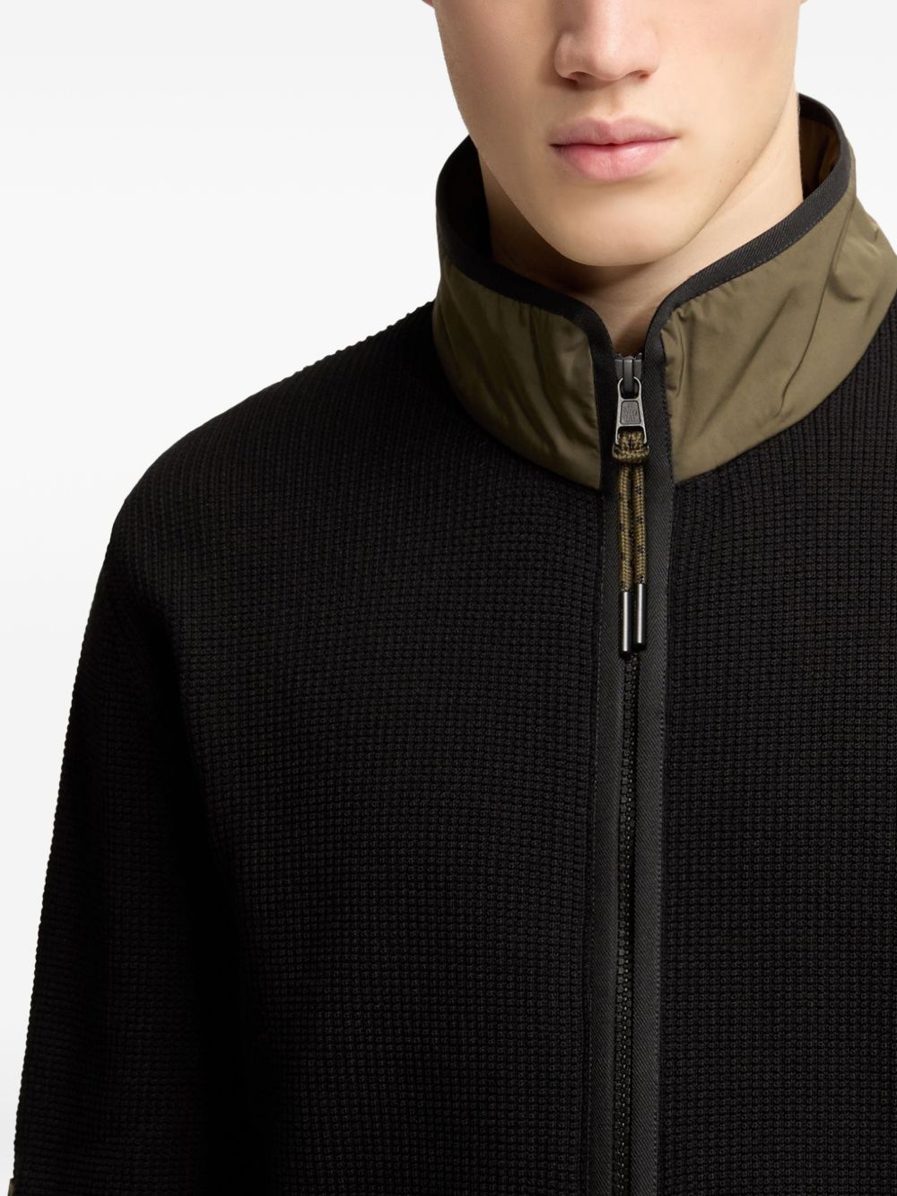 zip-up cardigan