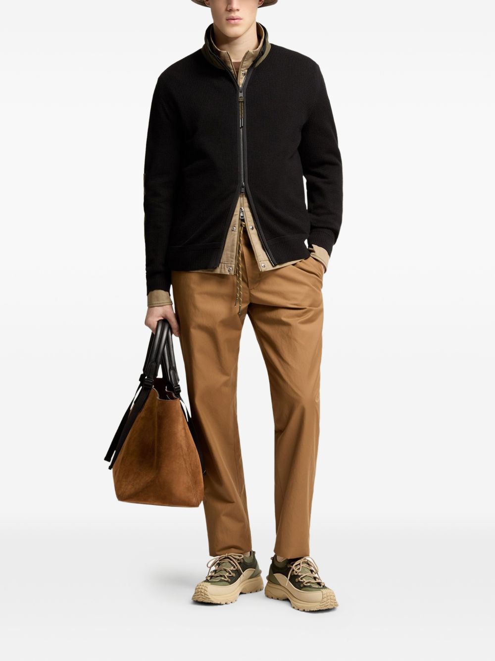 zip-up cardigan