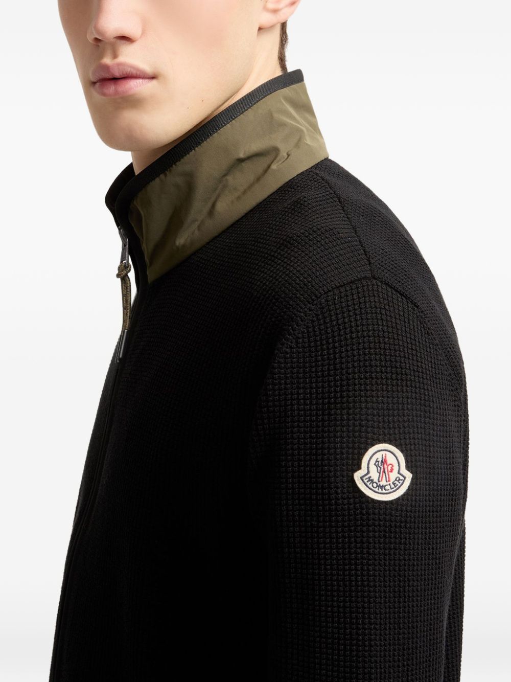 zip-up cardigan