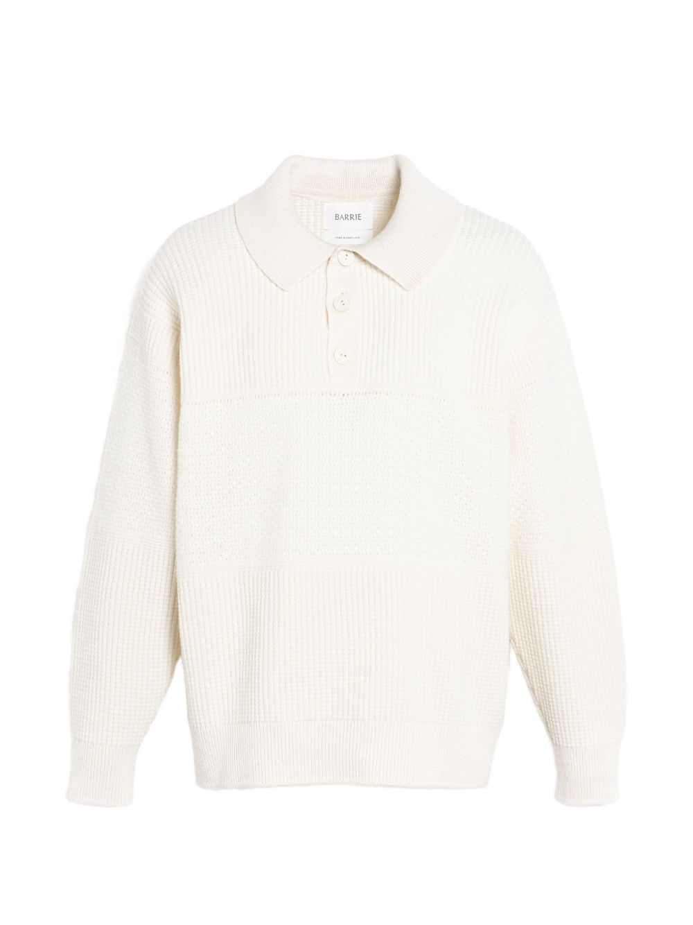 waffle-effect polo shirt