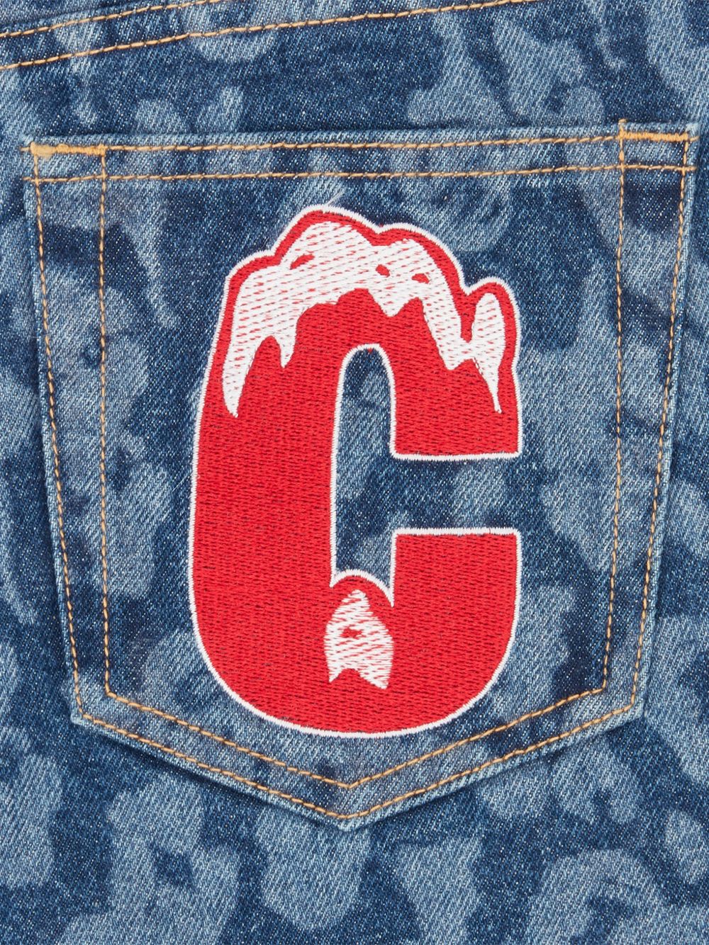 appliqué-detail jeans