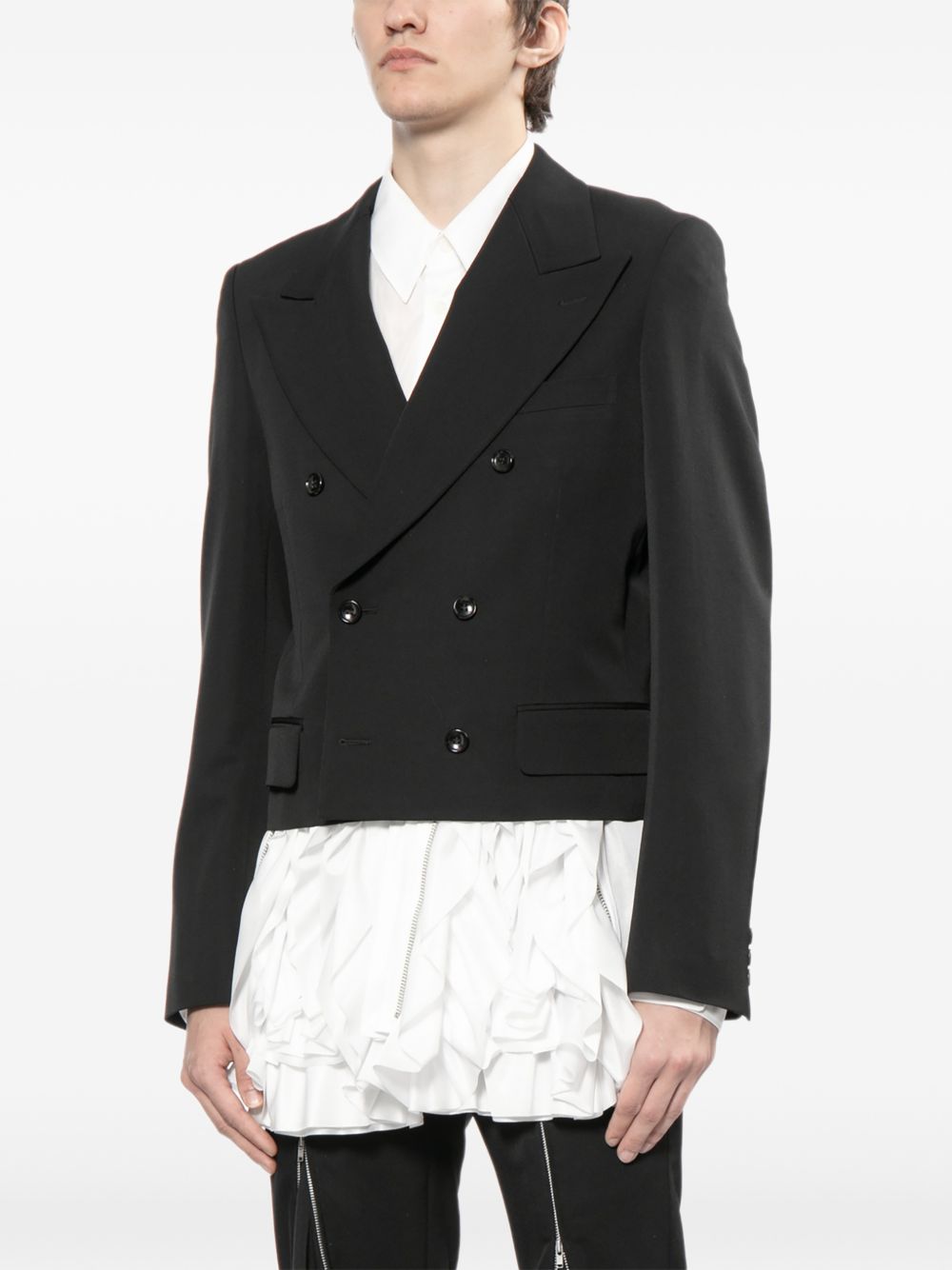 wool double-breasted blazer