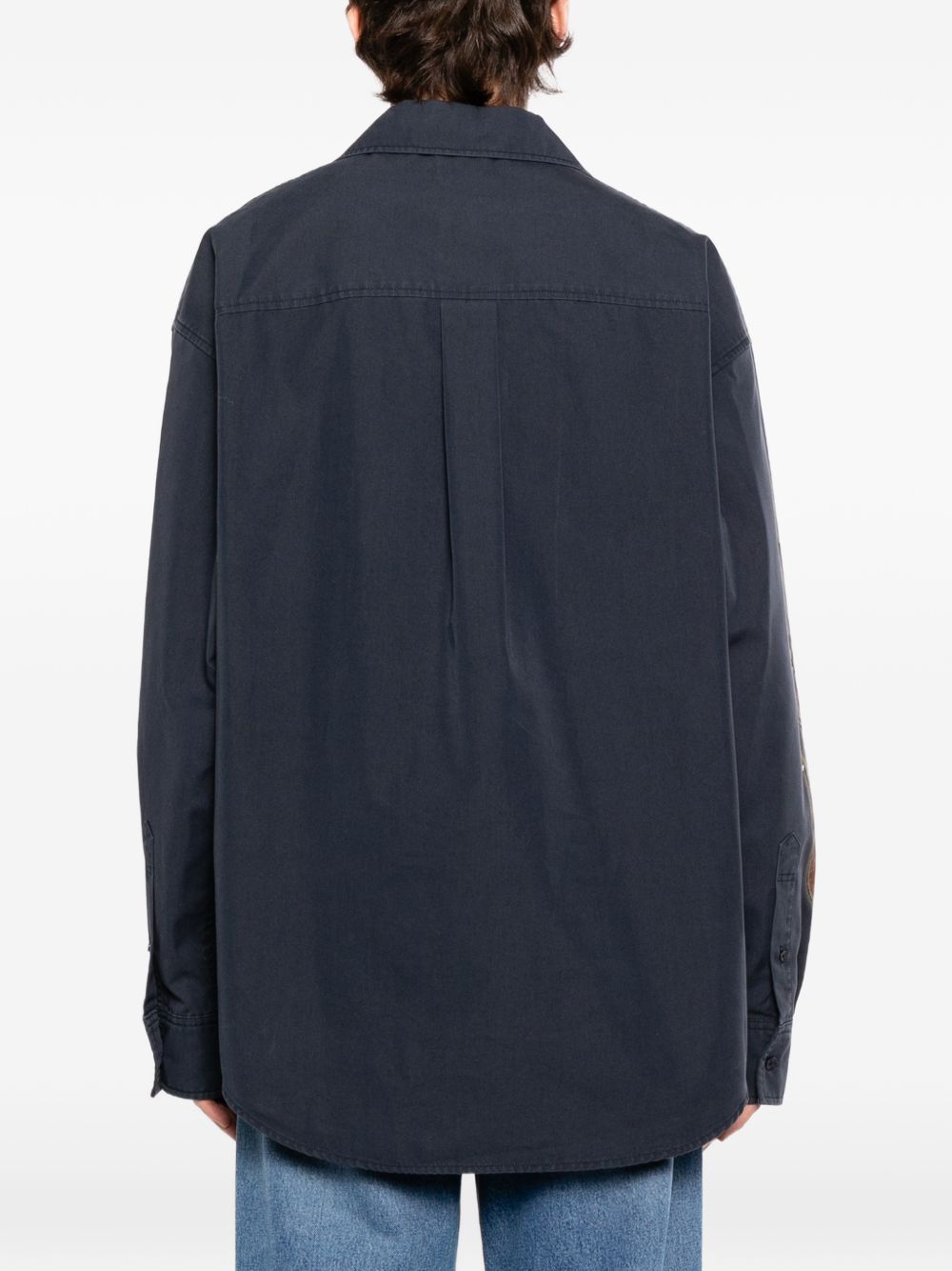 sleeve graphic pocket shirt