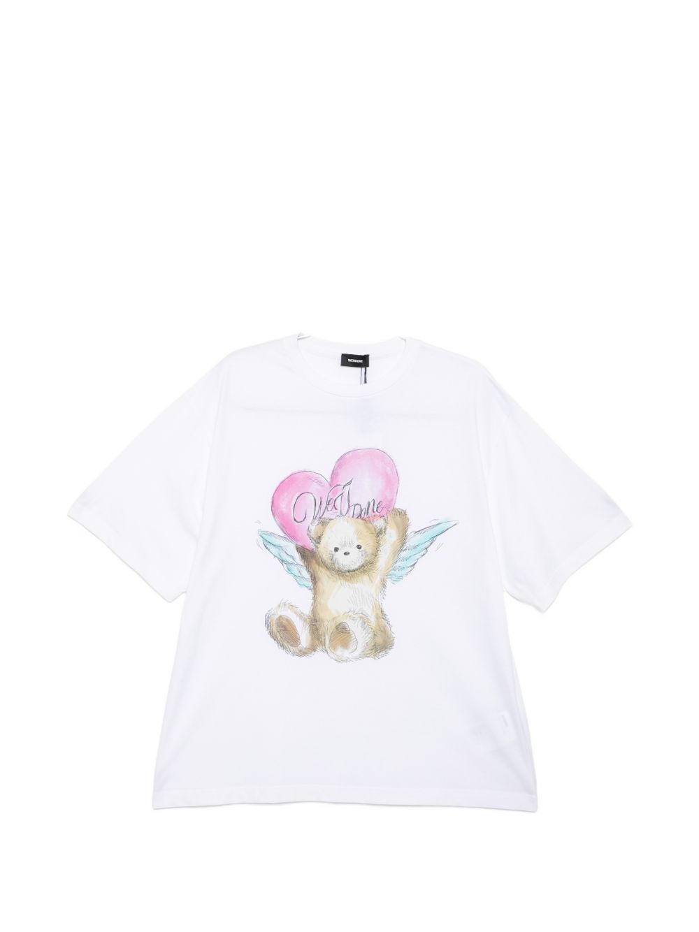 teddy-print T-shirt