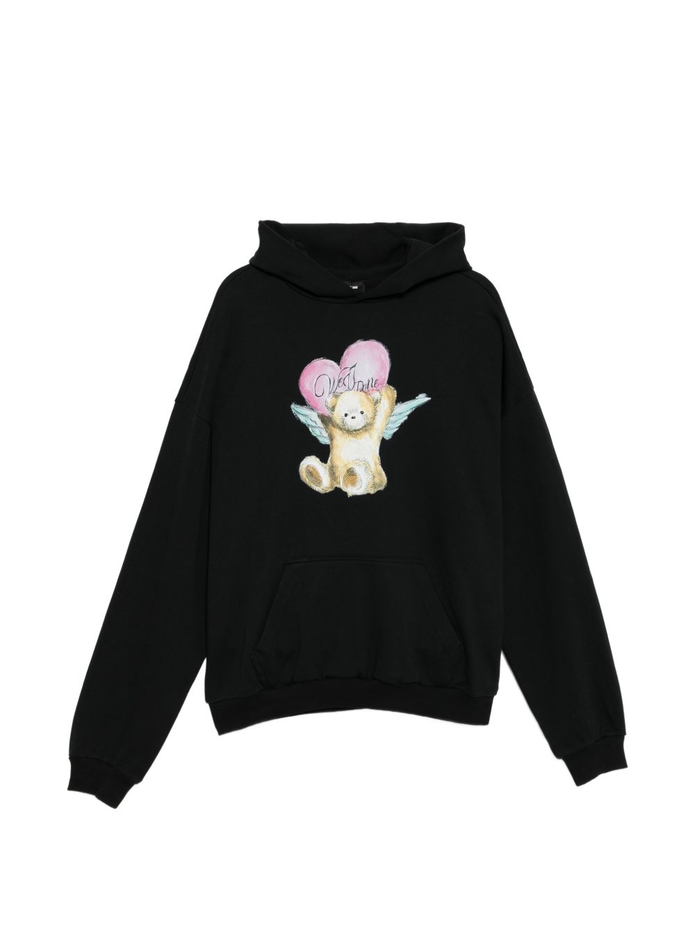 teddy-print hoodie