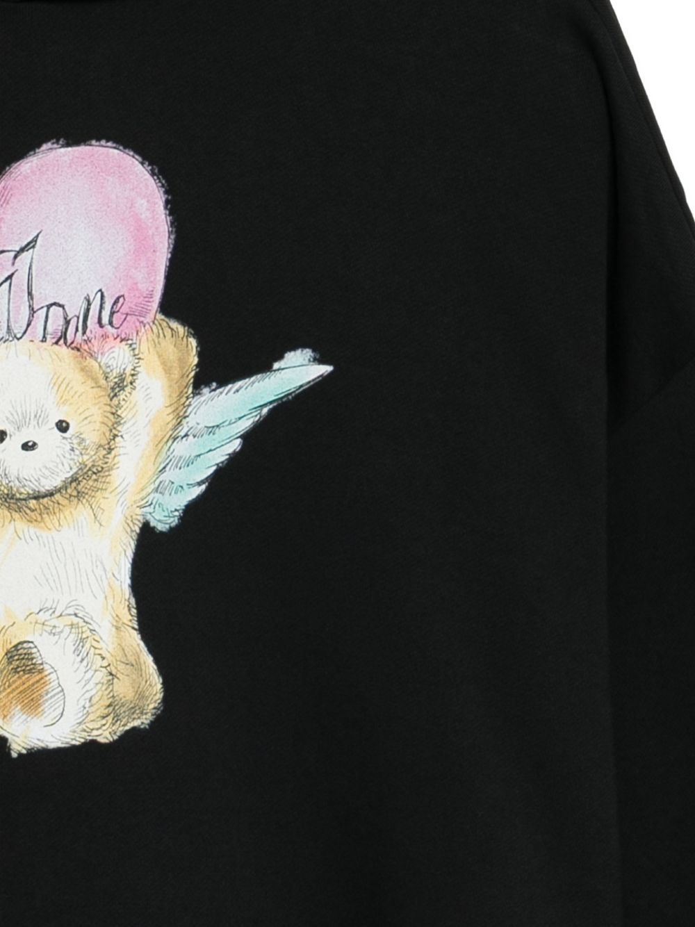 teddy-print hoodie