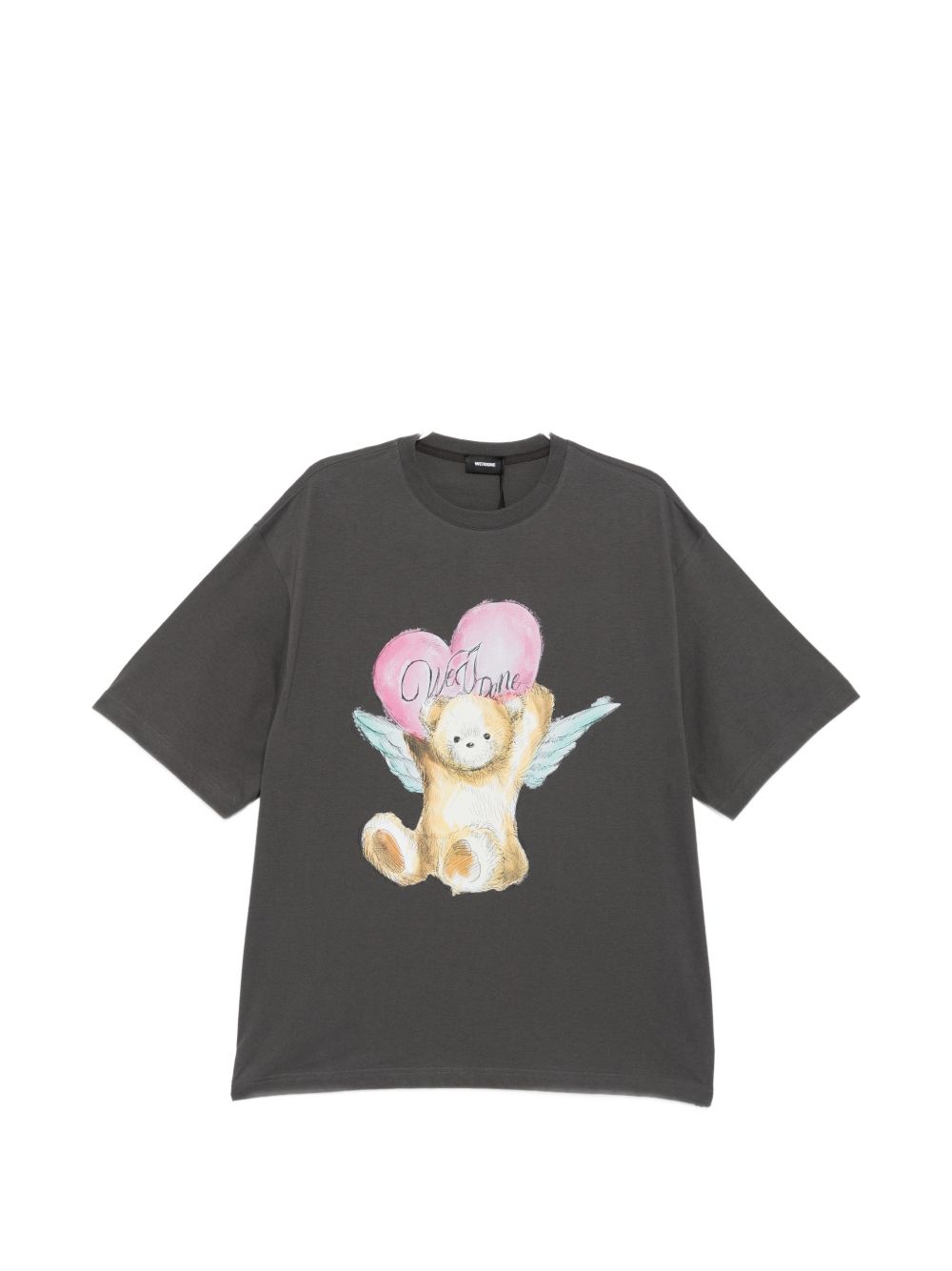 teddy-print T-shirt
