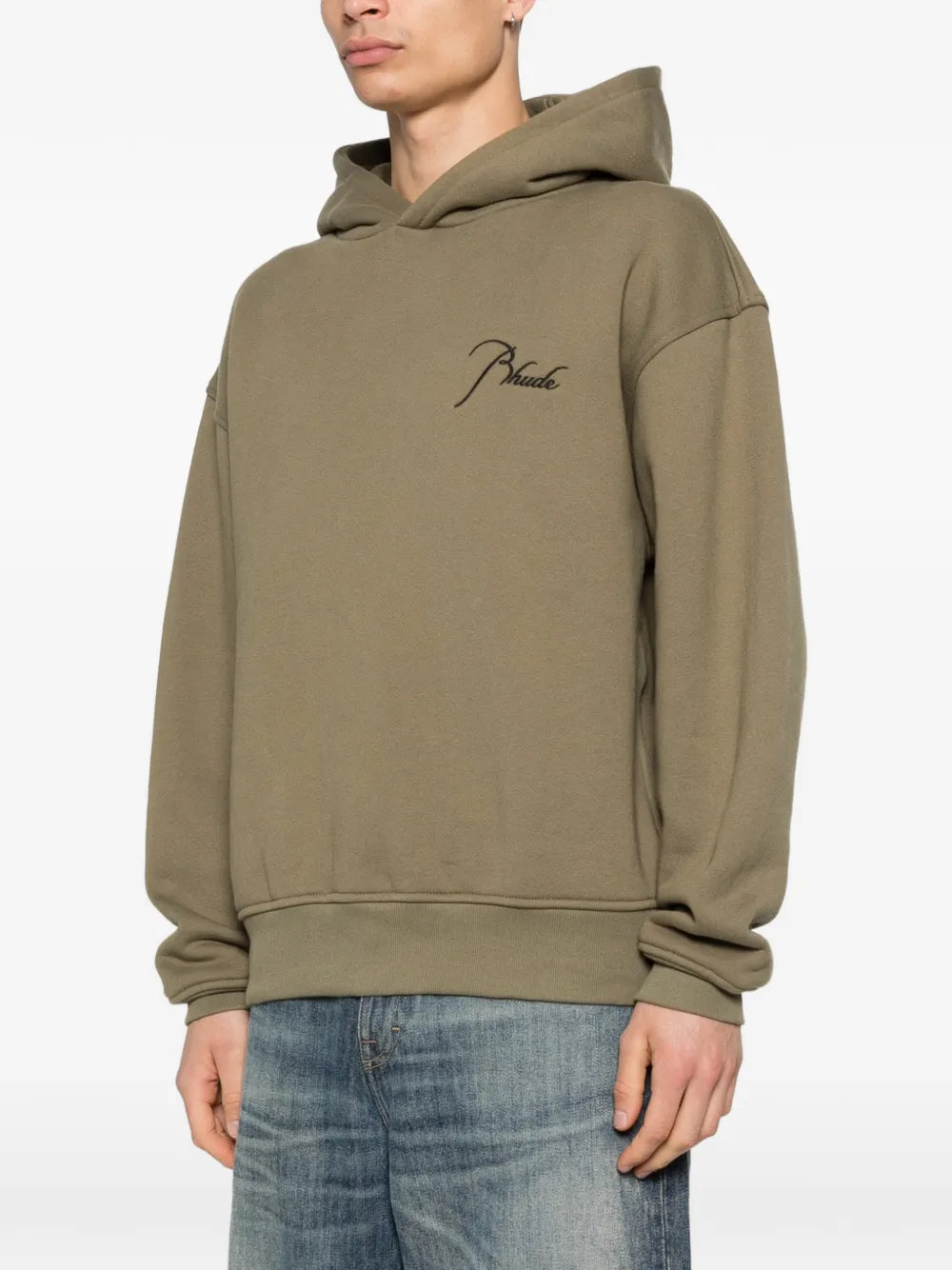 green hoodie