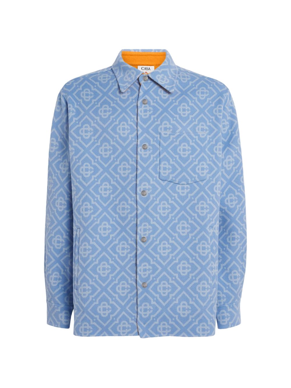 monogram-pattern shirt