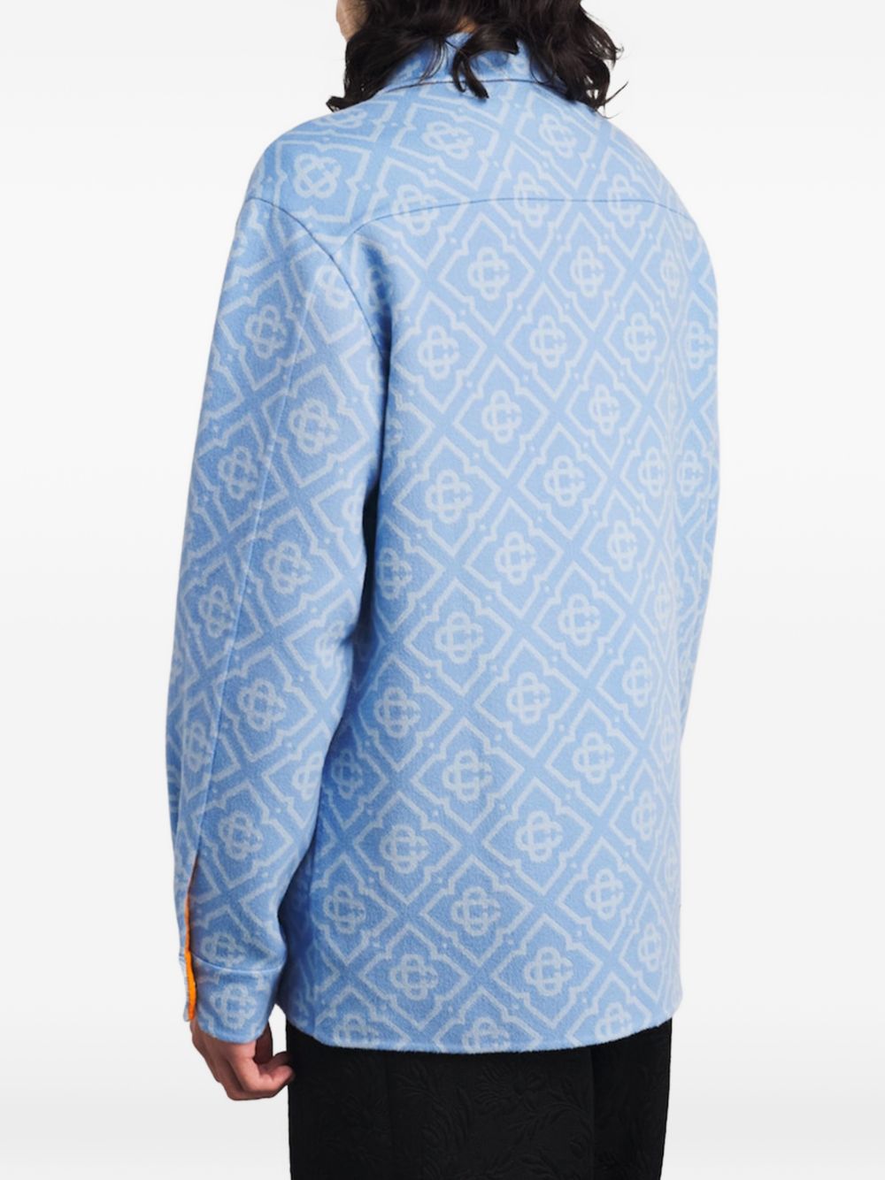 monogram-pattern shirt