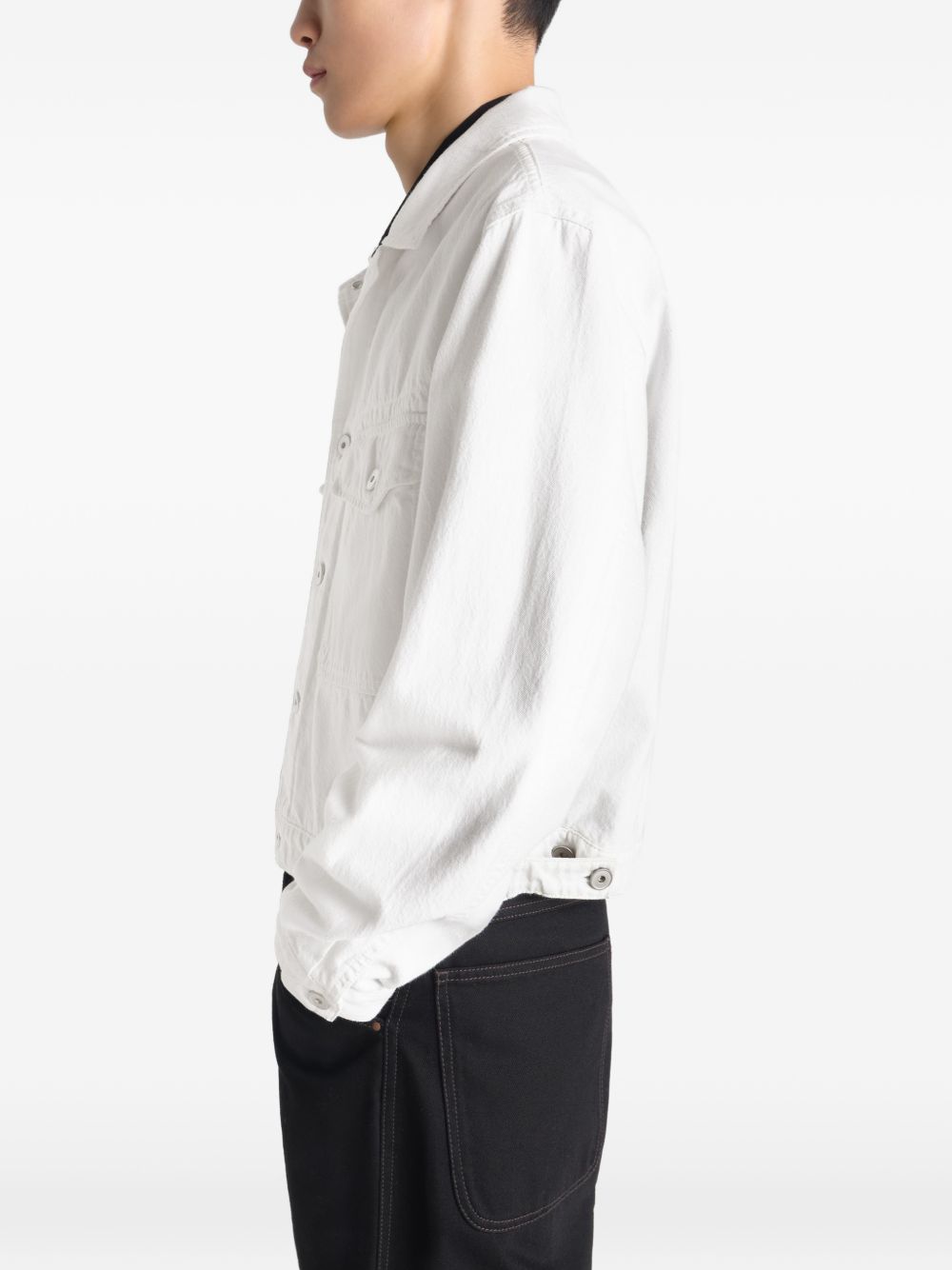 buttoned trucker jacket