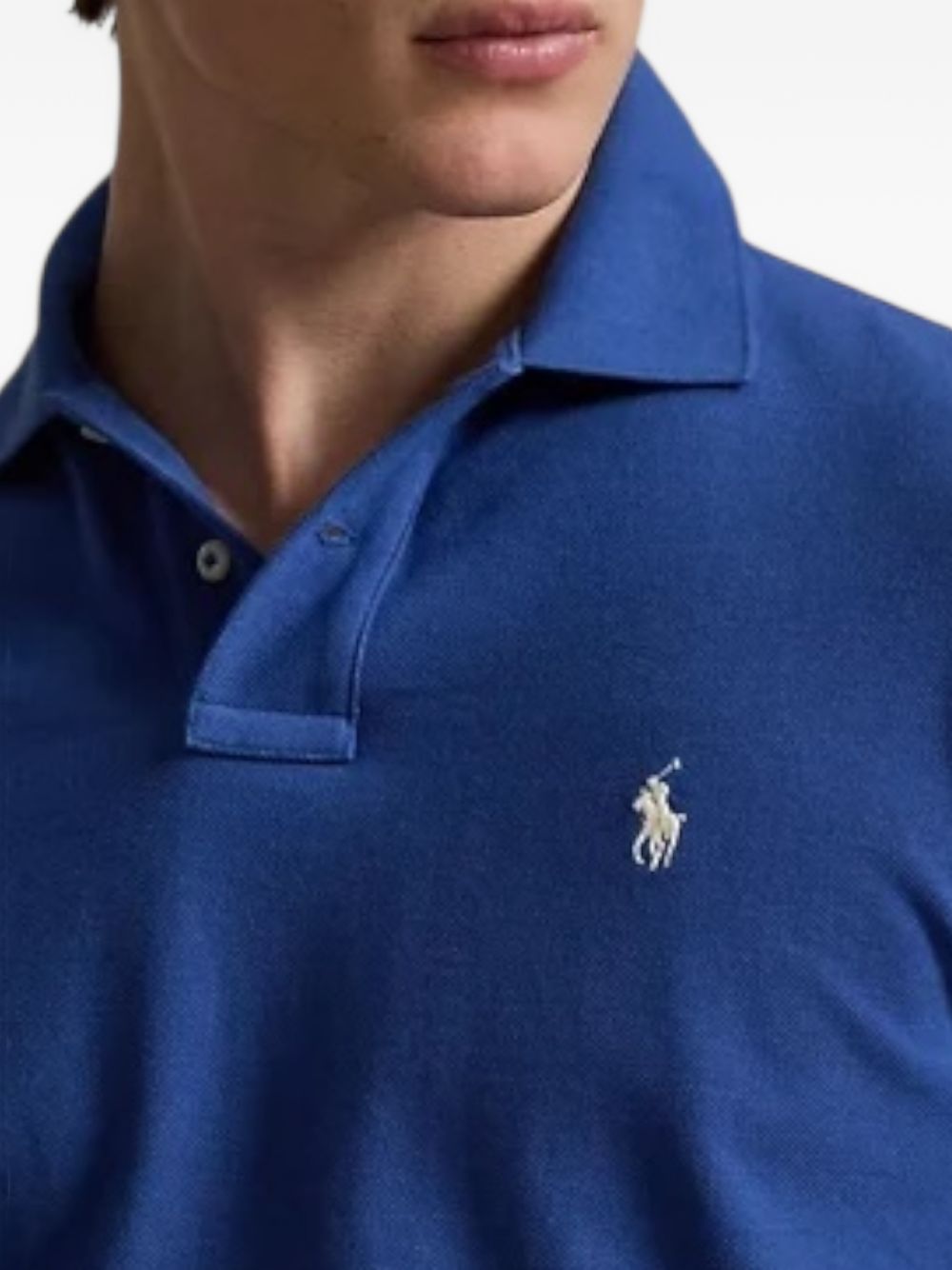 short-sleeve logo-embroidered polo shirt