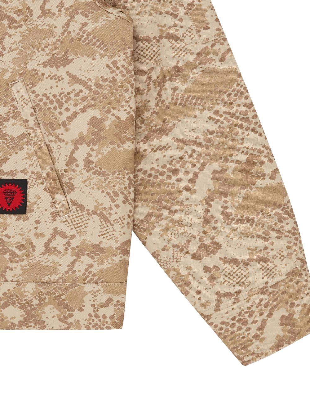 camouflage-print shirt jacket
