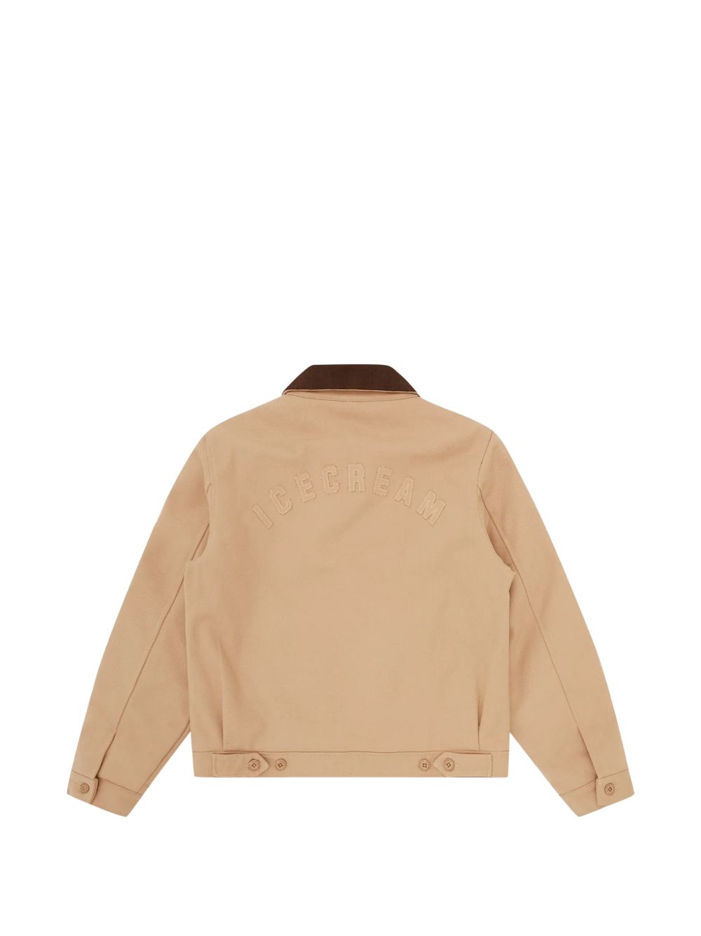 appliqued corduroy-collar jacket