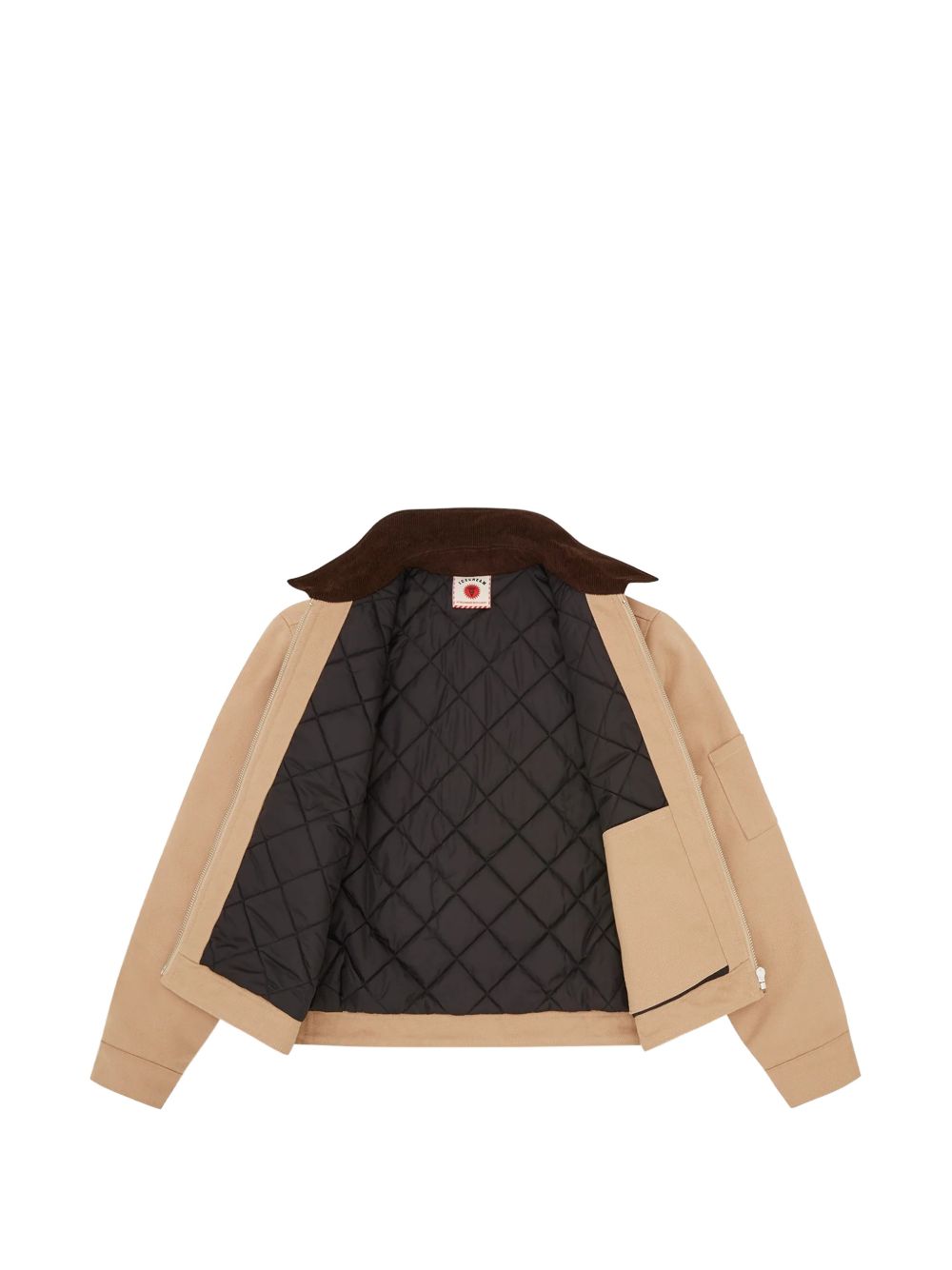 appliqued corduroy-collar jacket