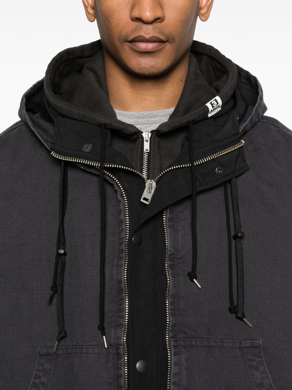 hooded zip coat