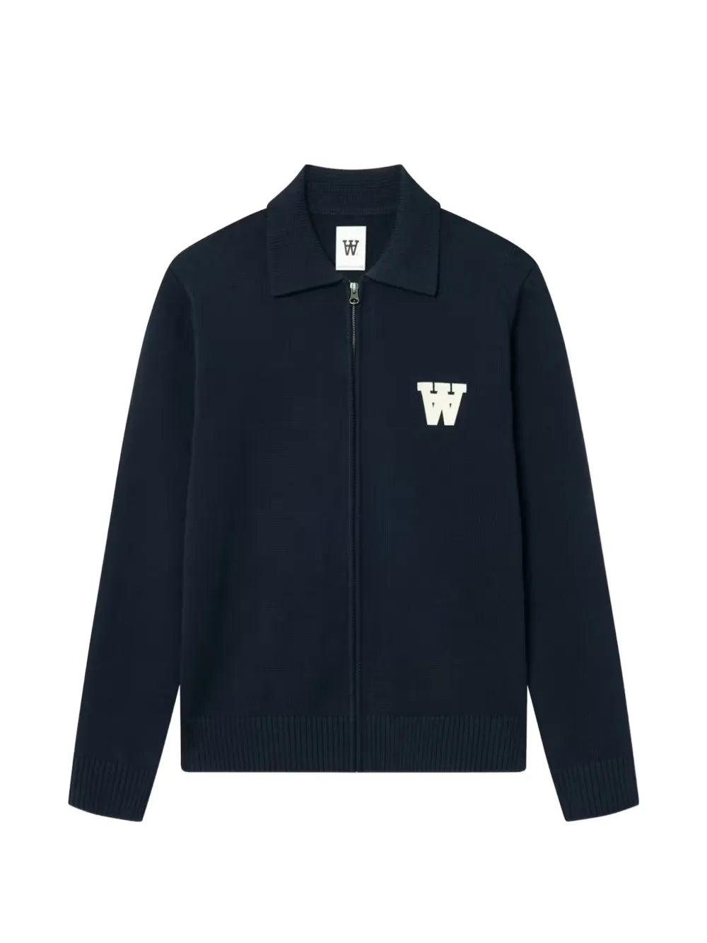 Tay zip appliqué cotton cardigan