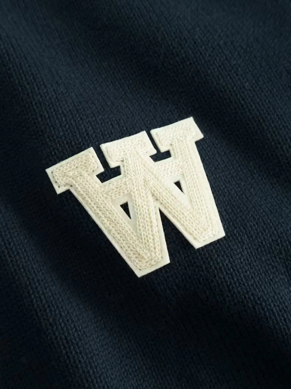 Tay zip appliqué cotton cardigan
