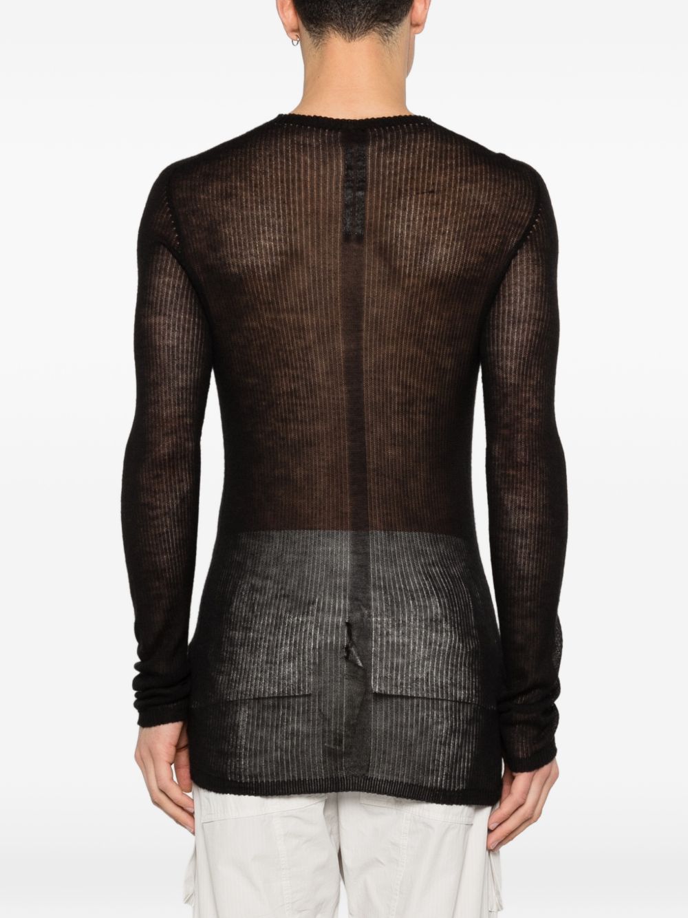 ribbed crew-neck sweater