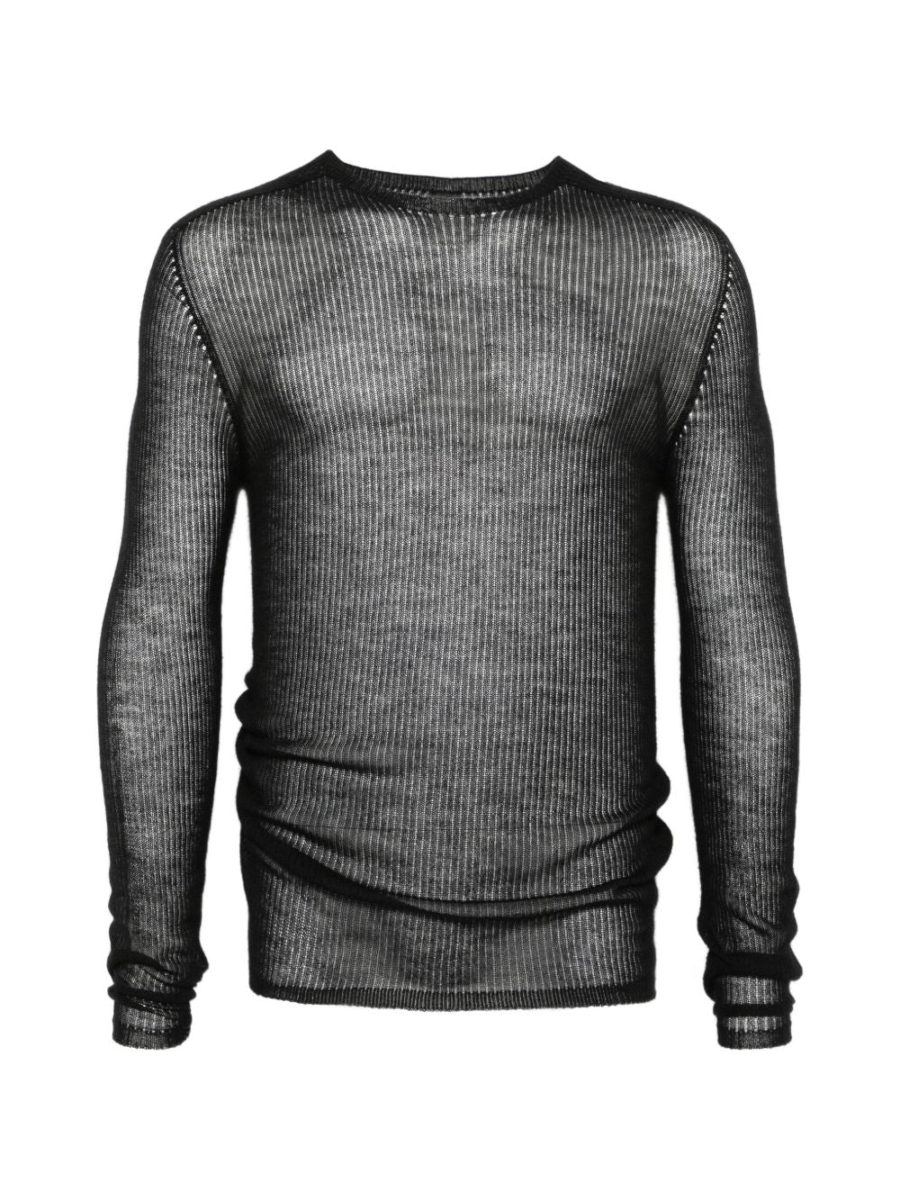 ribbed crew-neck sweater