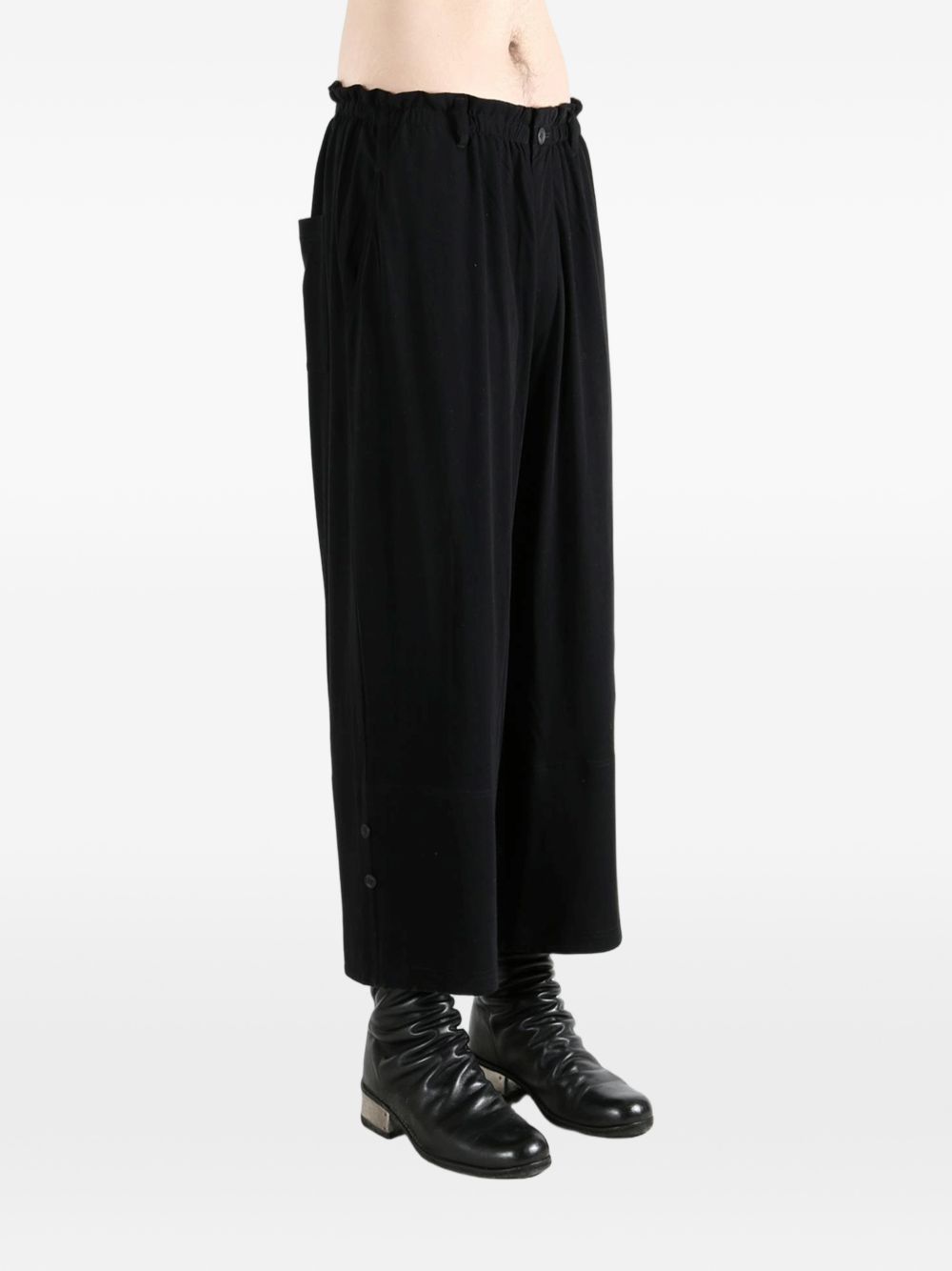 button-detail trousers