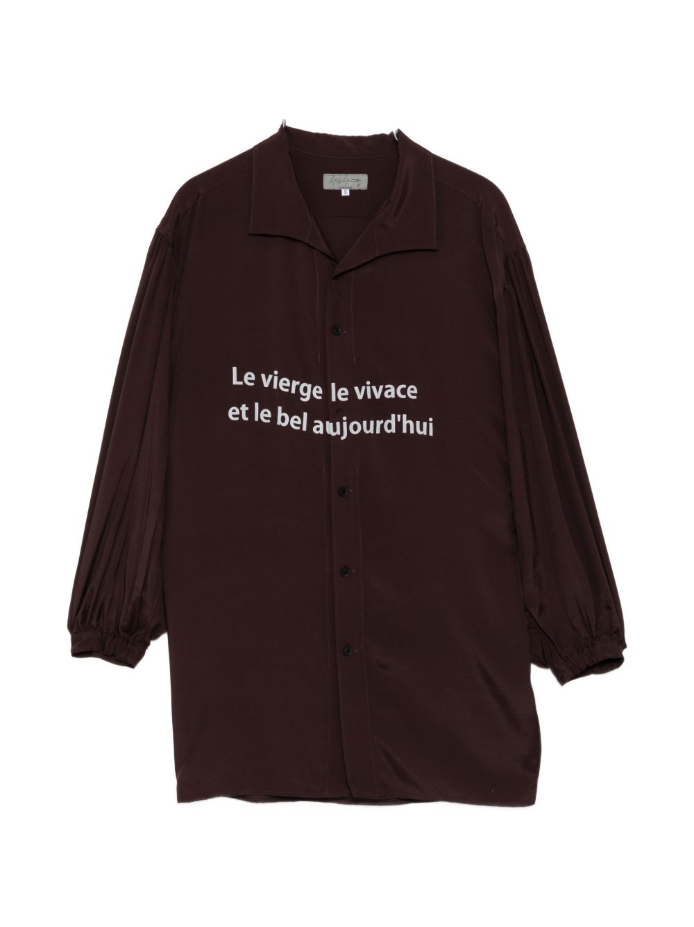 slogan-print shirt