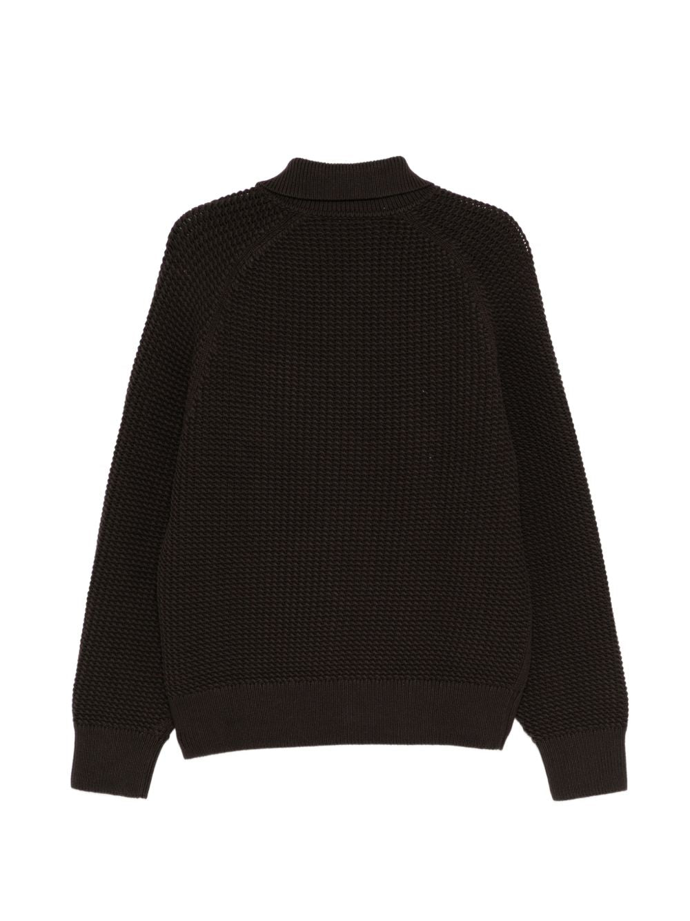 logo-patched long-sleeve cardigan