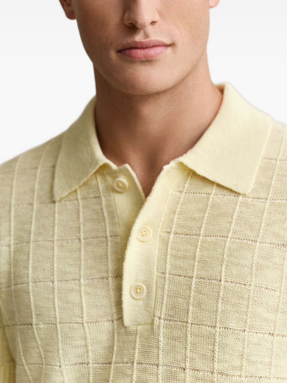 textured polo shirt