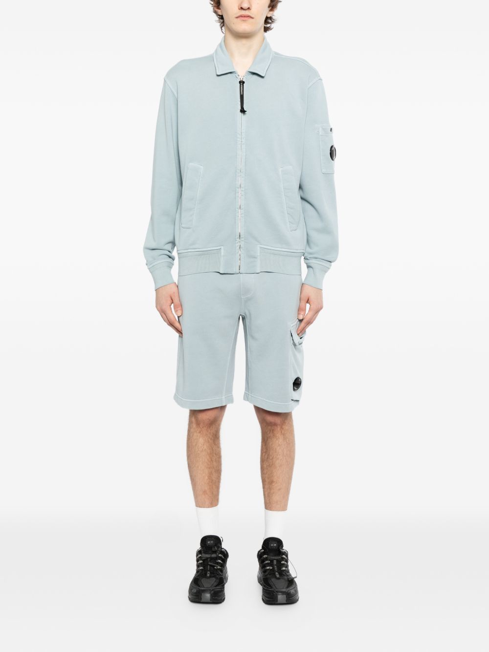 cotton diagonal shorts