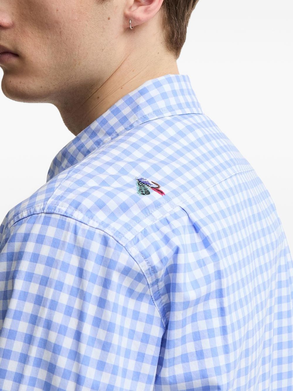 x Paul Smith gingham embroidered-detail shirt