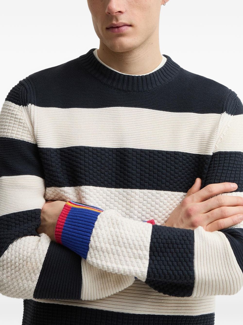 x Paul Smith striped textured sweater