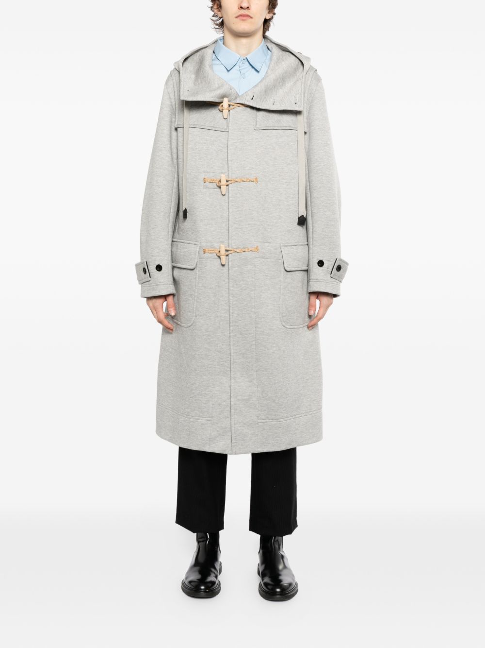 hooded duffle coat