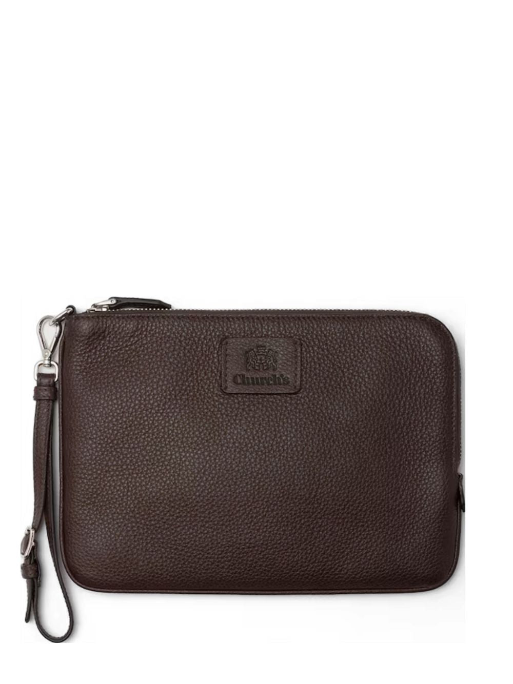 zip leather clutch bag