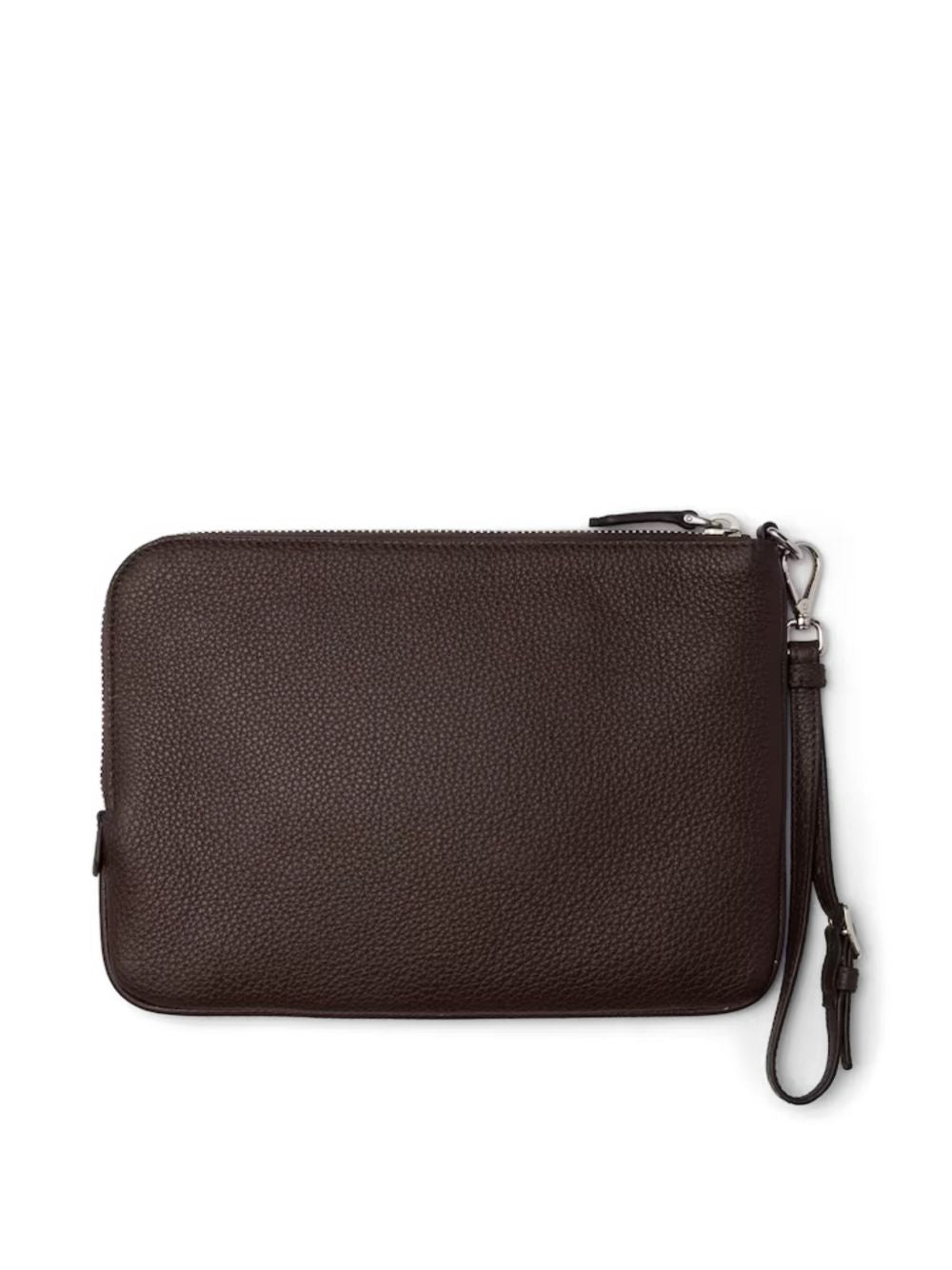 zip leather clutch bag