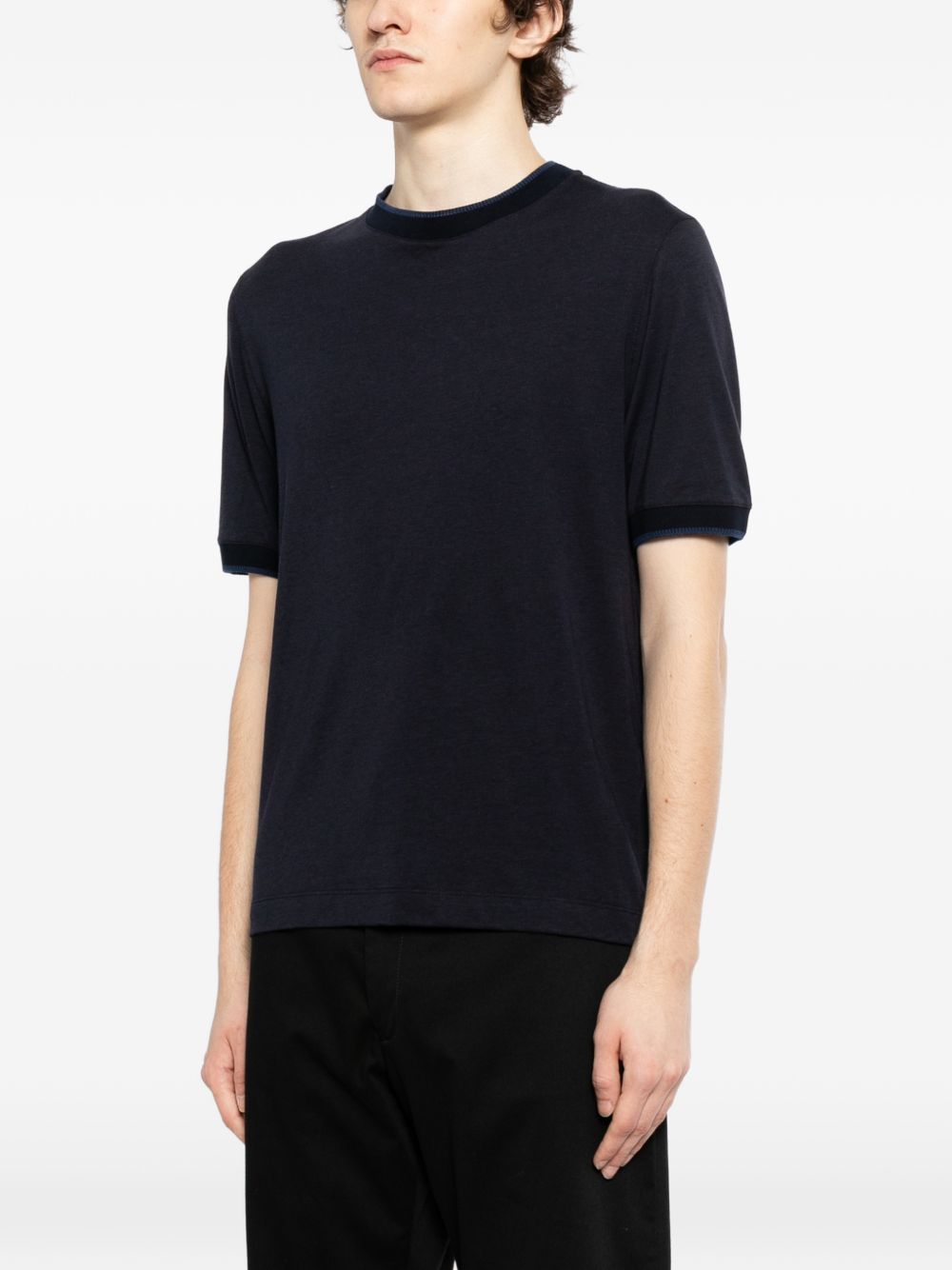 contrast-trim T-shirt