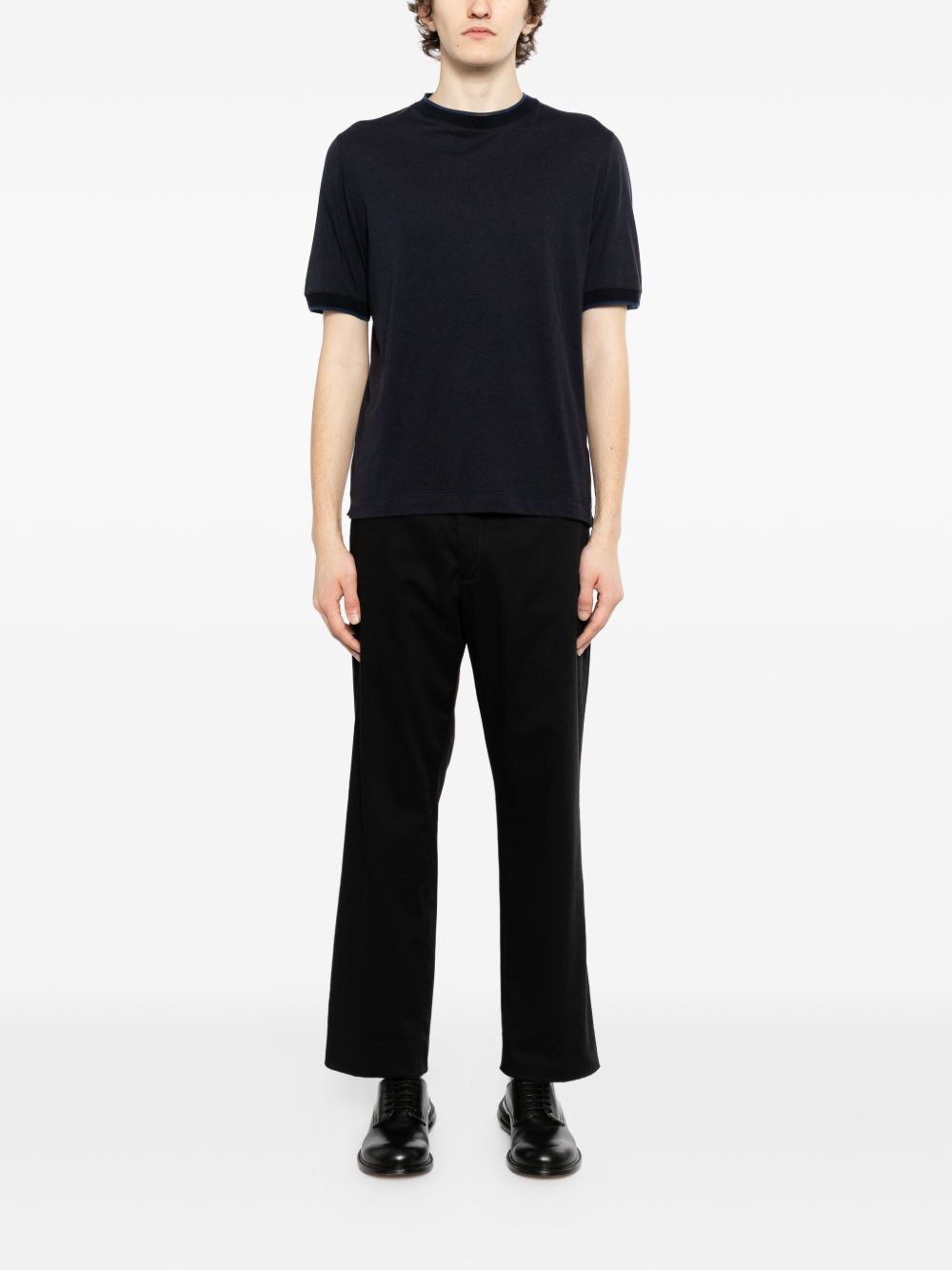 contrast-trim T-shirt