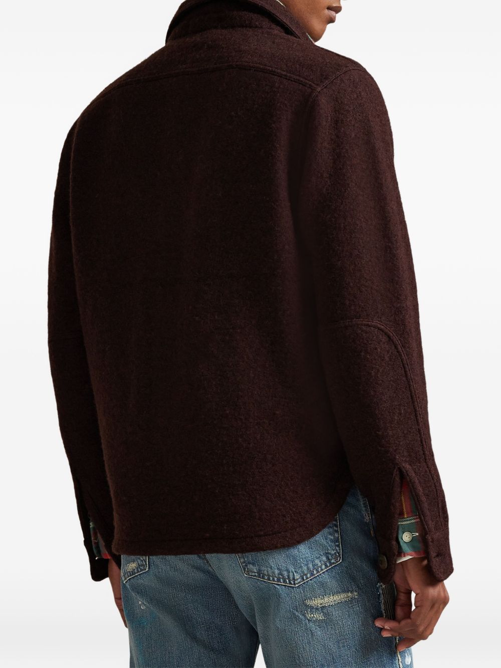 buttoned flap-pocket knitwear