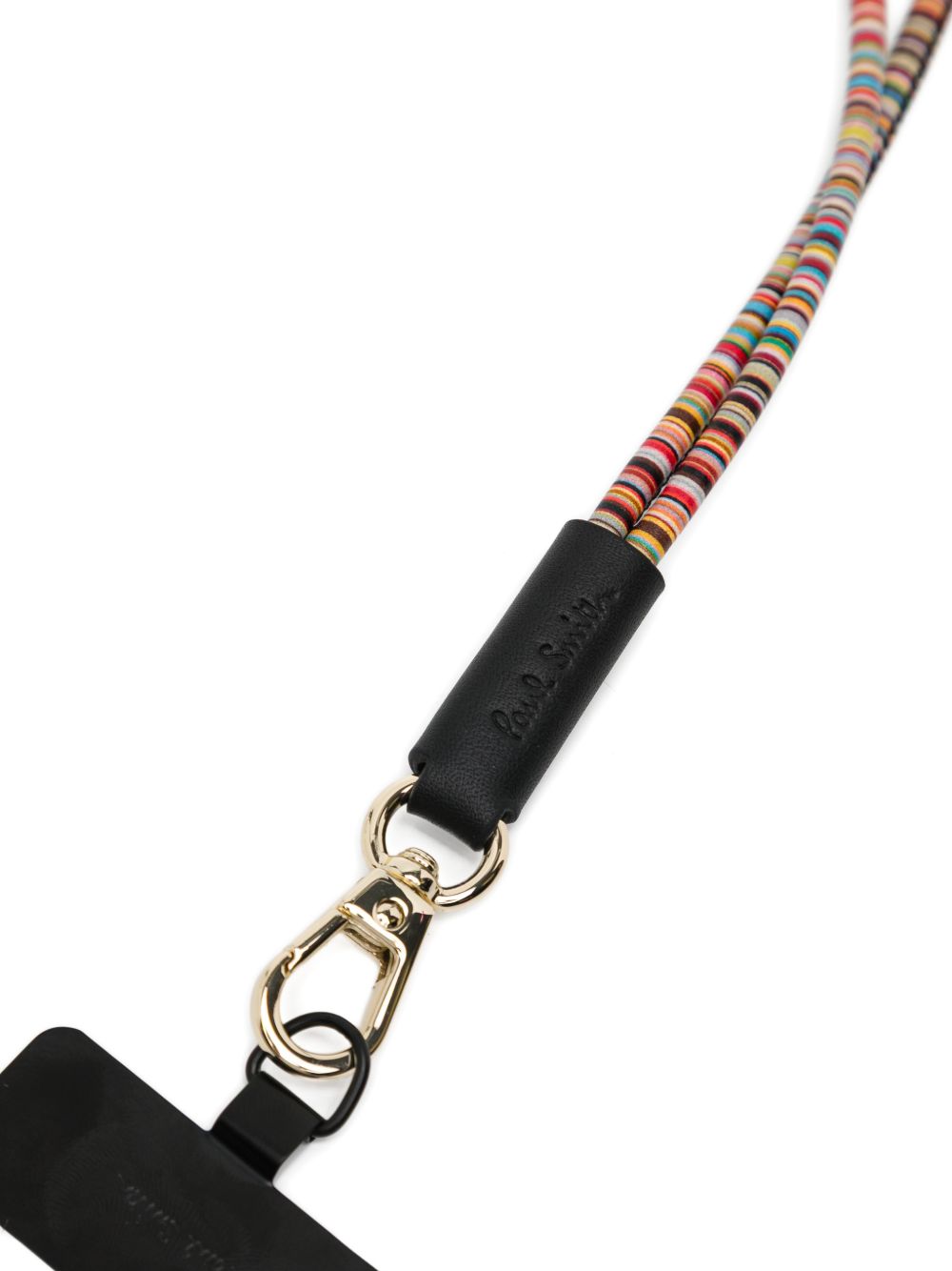 striped knotted phone strap