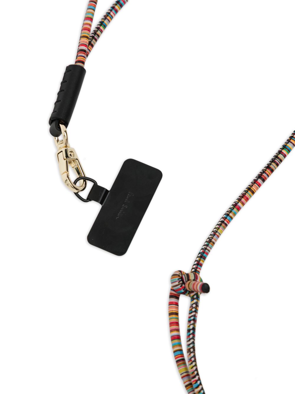 striped knotted phone strap