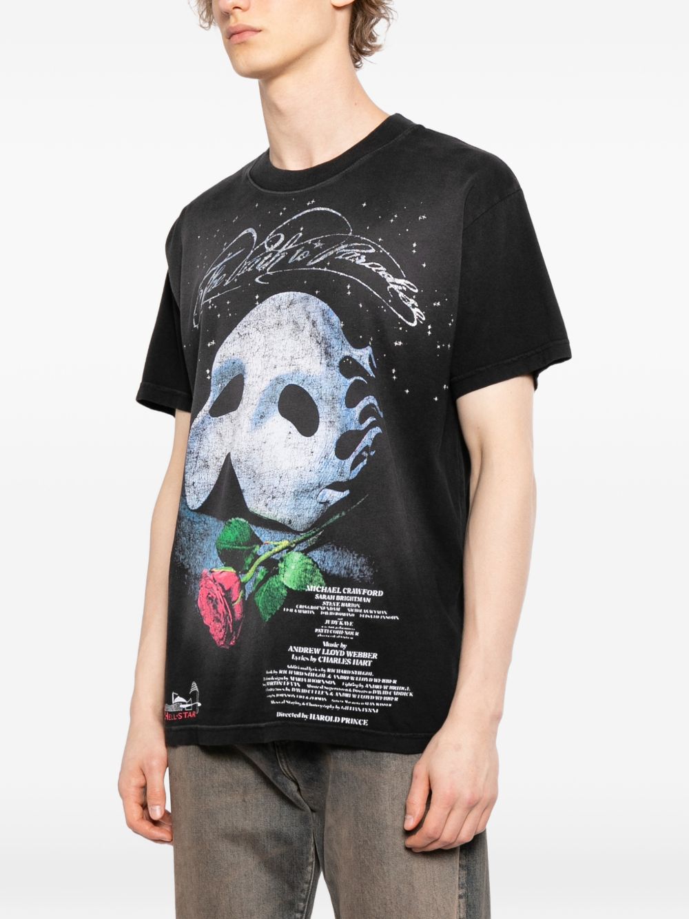 mask graphic T-shirt